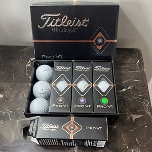 Titleist ProV1 Golf Balls, White, Standard Numbers (1-4) One Dozen